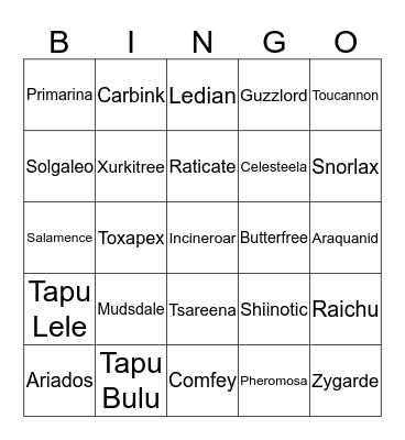 SHOWDOWN SEVEN: CHALLENGE OF SPACE Bingo Card