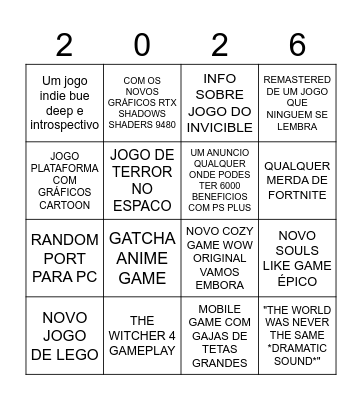 STATE OF PLAY (12 FEV) Bingo Card