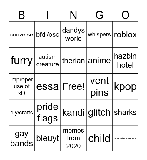 my pinterest followers Bingo Card