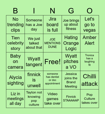 The Pet Collective Bingo Card