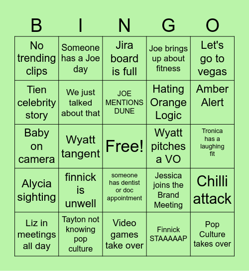 The Pet Collective Bingo Card