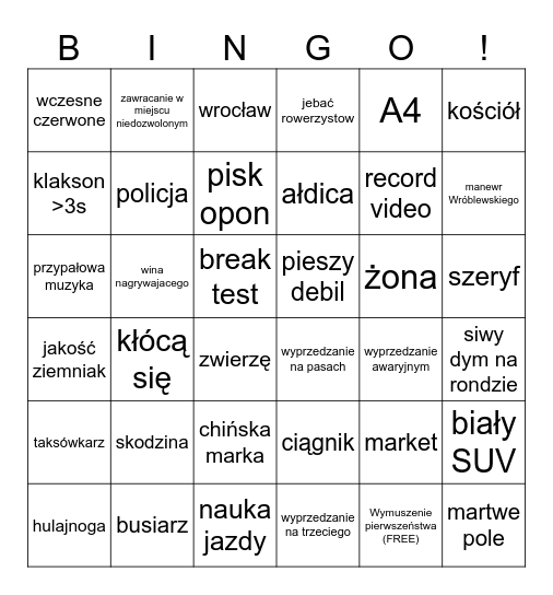stop cham Bingo Card