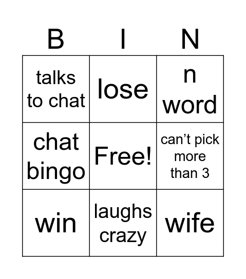 duckydee bingo Card