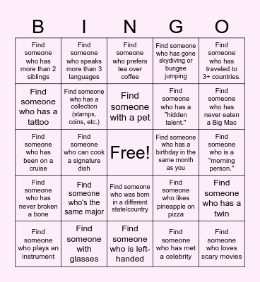 SPRING 2026 SS REVEAL Bingo Card