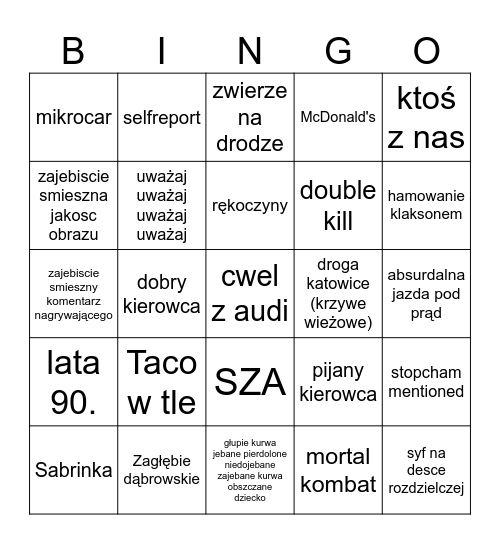 stop cham Bingo Card