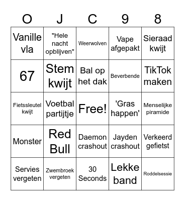 OJC'98 kampbingo Card