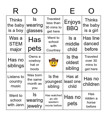 Partner Roundup Bingo Card