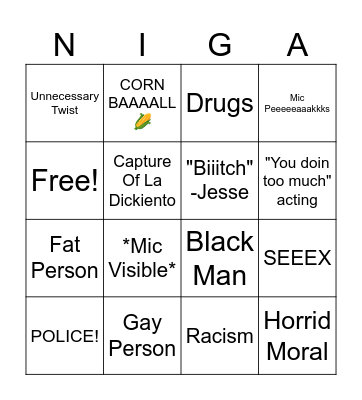Diddy x Eptinen YT Channel Bingo Card