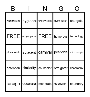 Valeria Bingo Card