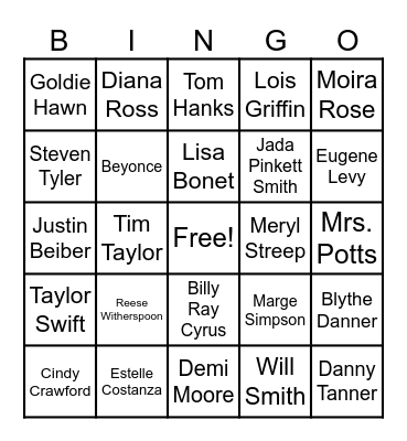 Madelyne's Baby Shower Bingo Card