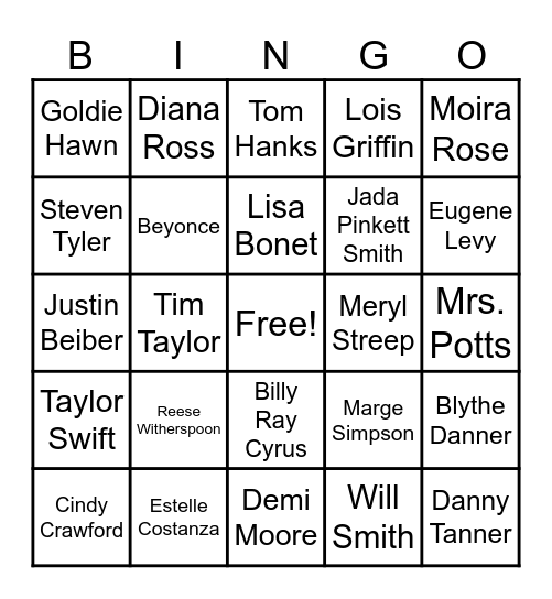 Madelyne's Baby Shower Bingo Card