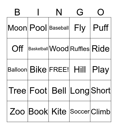 Unit 9 Bingo Card