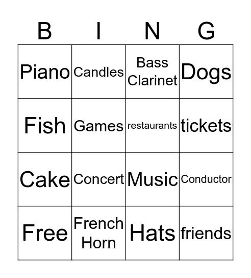 Marty's Birthday Bingo Card