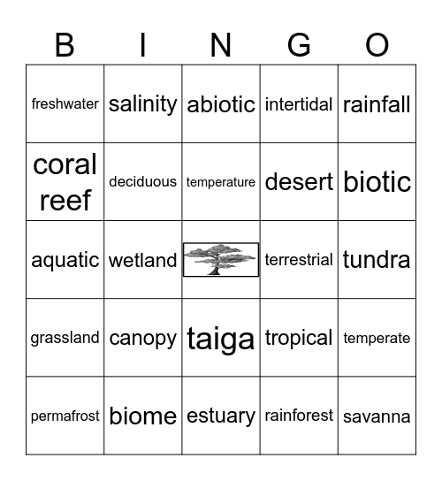 BIOMES & ECOSYSTEMS Bingo Card