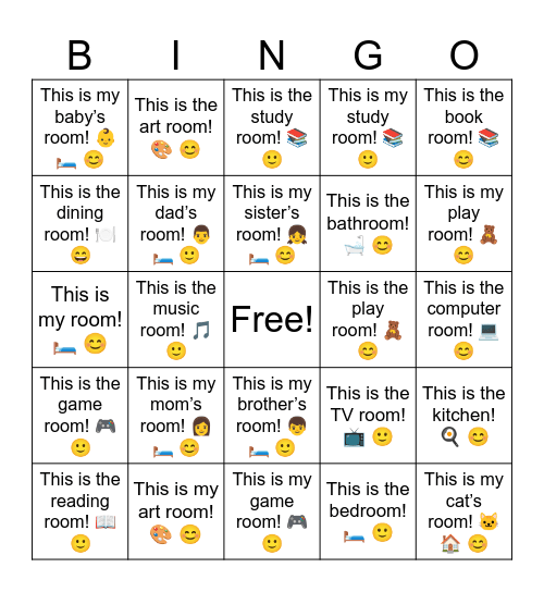 B3 L4 This is the TV room! 📺 🙂 Bingo Card