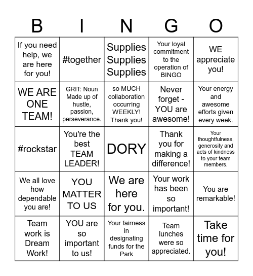 Bingo Card