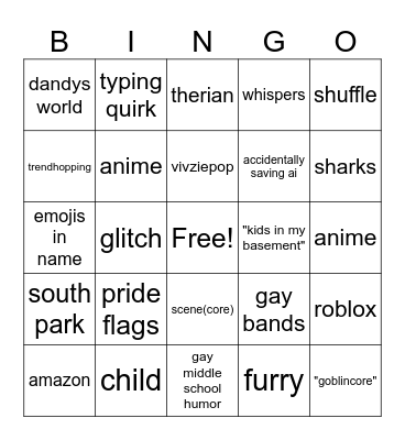 my pinterest followers pt. 2 Bingo Card