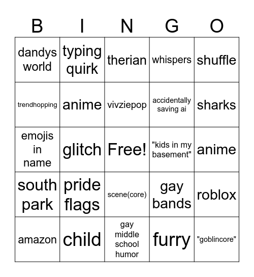 my pinterest followers pt. 2 Bingo Card