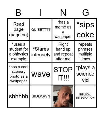 Dr Schmidt bingo :) Bingo Card