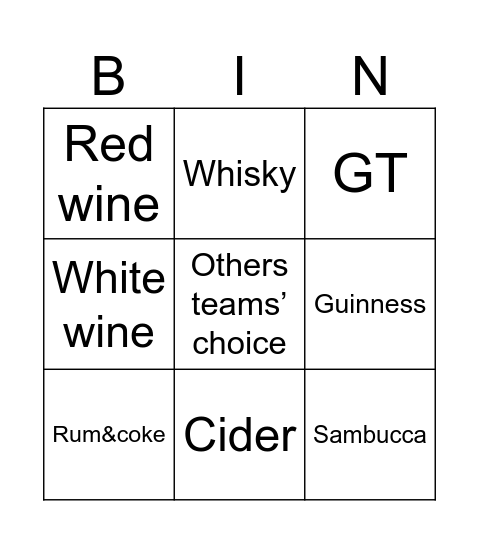 London Pub Crawl 26 Bingo Card