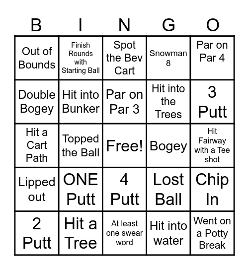 ERIN GO BRAGH BINGO Card