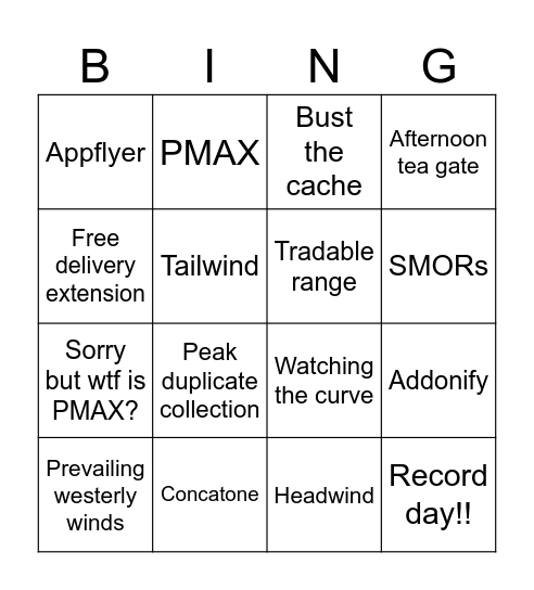 M Day 2026 Bingo Card