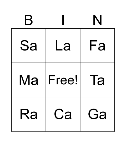 Slides with A Bingo Card