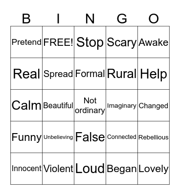 Red Group Bingo Card