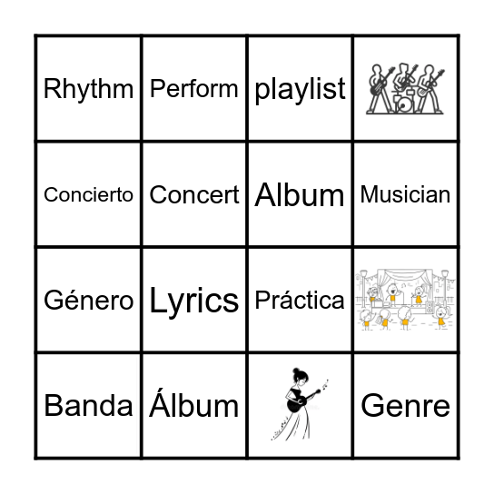 Vocabulary Bingo Card