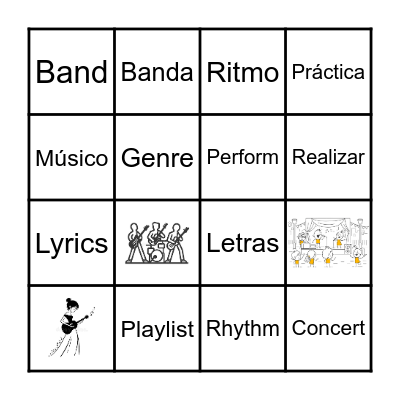 Vocabulary Words Bingo Card