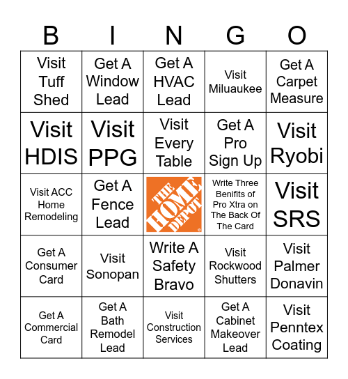 Woodhaven's March Home Show Bingo Card