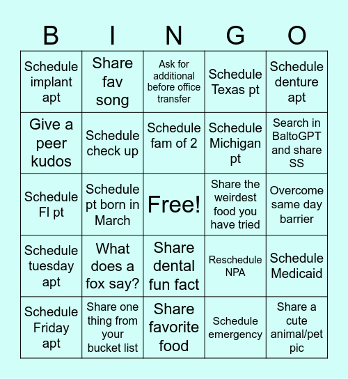 Bingo Card