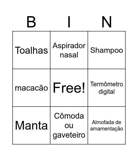 Bingo do Isaac Bingo Card