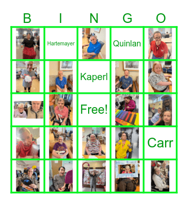 Graceful Living Bingo Card