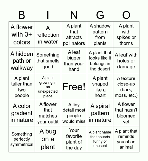 Photo Bingo!!! Bingo Card