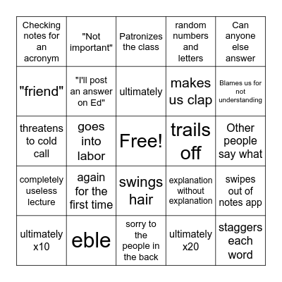 mechatronics Bingo Card