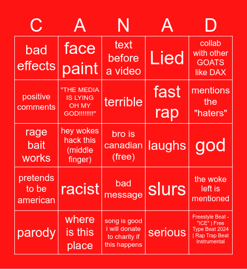 tom mcdonalds Bingo Card