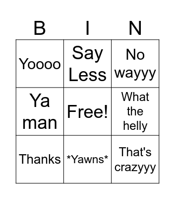 Luxman Bingo Card