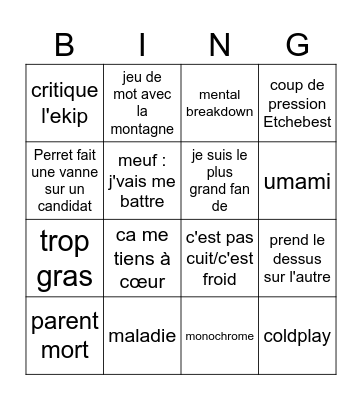 Bingo Card