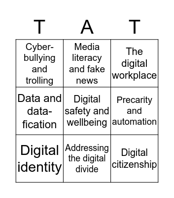Keynote themes Bingo Card
