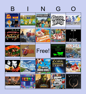 Video Games Bingo Card