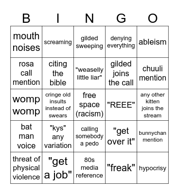 Lio Stream Bingo Card