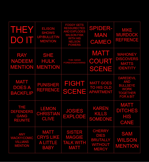 UntitB Bingo Card