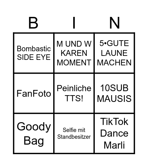 NinaBridney Bingo Card