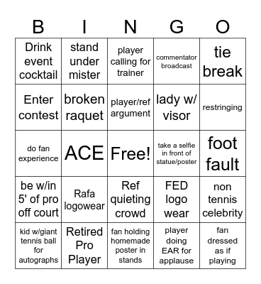 MIAMI OPEN 2026 Bingo Card