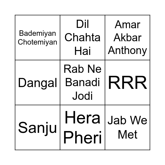 Bingo Card