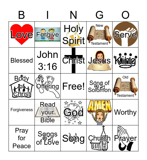 Church Bingo Card