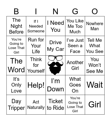 THE BEATLES | RD 2 Bingo Card