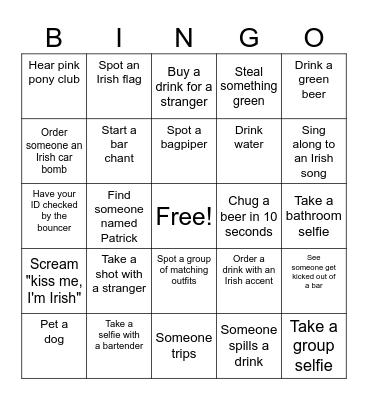 ST PATRICK’S DAY BINGO 2026 Bingo Card