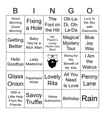 THE BEATLES | RD 3 Bingo Card